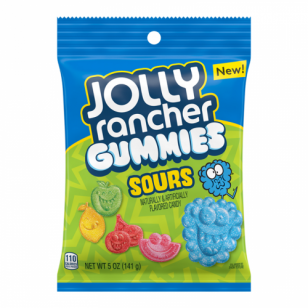 Jolly Rancher Sour Gummies Peg Bag 5oz (142g) - Unit Count: 12  